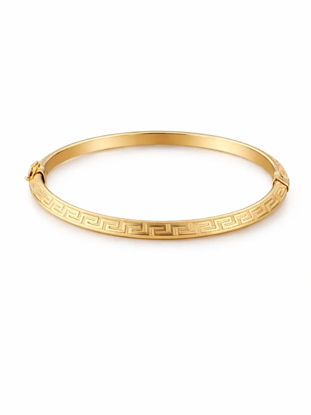 MIA FIORE Gold Plated 925 Sterling Silver Greek Key Dyadema Bangle Bracelet